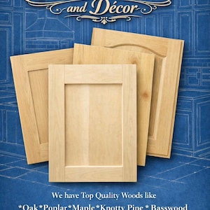 Unfinished Cabinet Doors, Poplar Shaker Style, Kitchen replacement