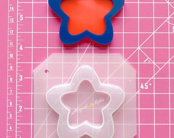 かわいいシェイカースターフレキシブルプラスチック樹脂チョコレートモールド〜1個