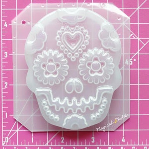 Sugar Skulls Flexible Plastic Resin Chocolate Soap Mold ~ 4 different options