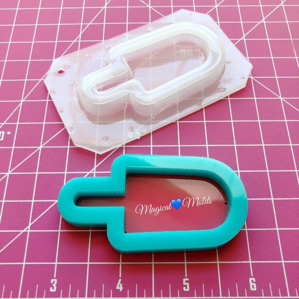 Molde flexible de resina plástica para agitar paletas heladas (con respaldo) ~ 1 unidad