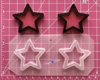 二重層星型フレキシブルプラスチック樹脂シェイカーモールド 2個