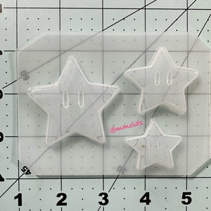 Gamer Stars Mixed Flexible Plastic Resin Mold ~ 3 pc