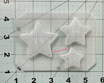 Gamer Stars Mixed Flexible Plastic Resin Mold ~ 3 pc