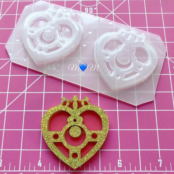 Sailor Girl Heart Brooches Flexible Plastic Mold Set ~ 2 pc