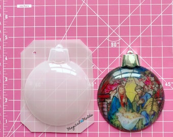 Dome Round Ornament (no hole) DIY Flexible Plastic Resin Chocolate Soap Mold ~ 1 pc