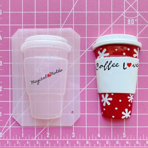 New! Coffee Lovers Cup Flexible Plastic Resin Epoxy Chocolate Mold ~ 1 pc