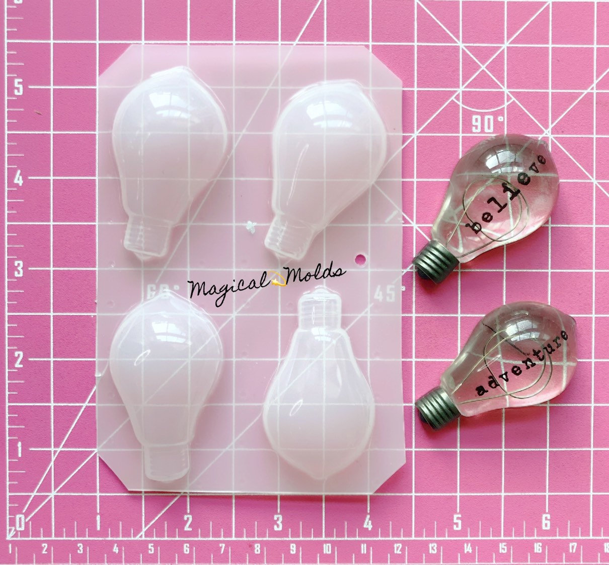 LET'S RESIN Light Bulb Resin Molds, 2PCS LED Bulb Silicone Molds