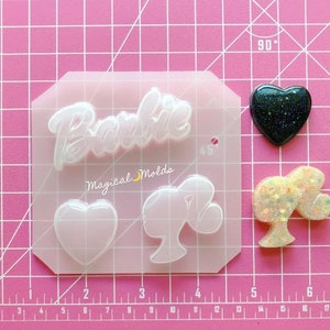 ON SALE Fashion Doll 3 Small Decoden Set Flexible Plastic Resin Mold ~ 3 pc