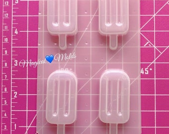 Kawaii Popsicles Flexible Plastic Resin Chocolate Mold Set ~ 4 pc
