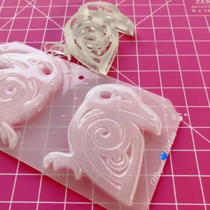 Raven Crow Flexible Plastic Resin Chocolate Mold Set ~ 2 pc