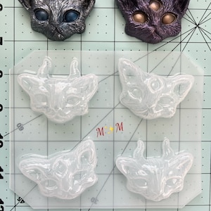 Cats Flexible Plastic Resin Chocolate Soap Mold Set ~ 4 pc