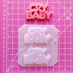 Cry Baby Flexible Plastic Resin Chocolate Mold ~ 2pc
