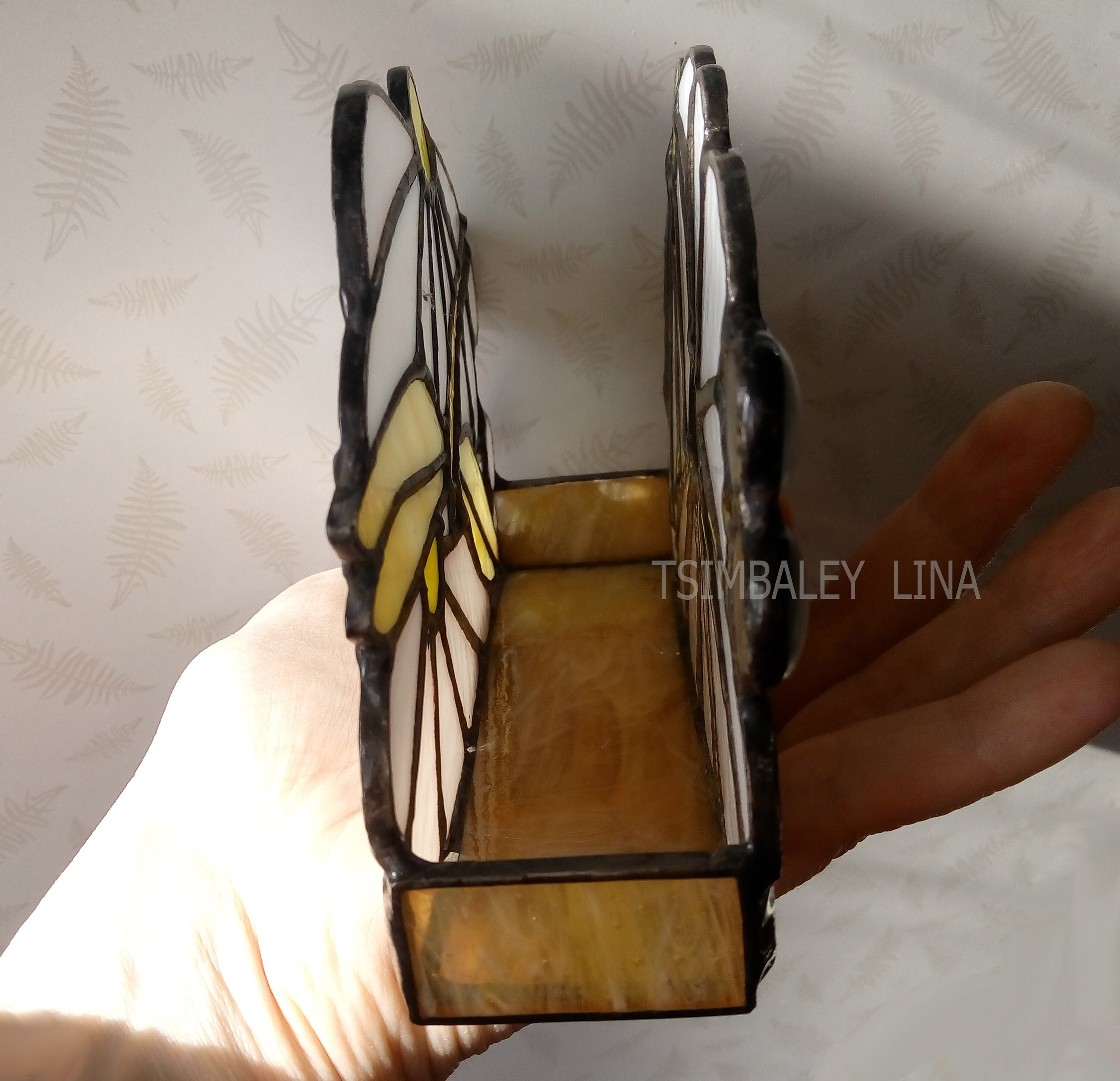 Napkin Holder daisies. Stained Glass Napkin Etsy