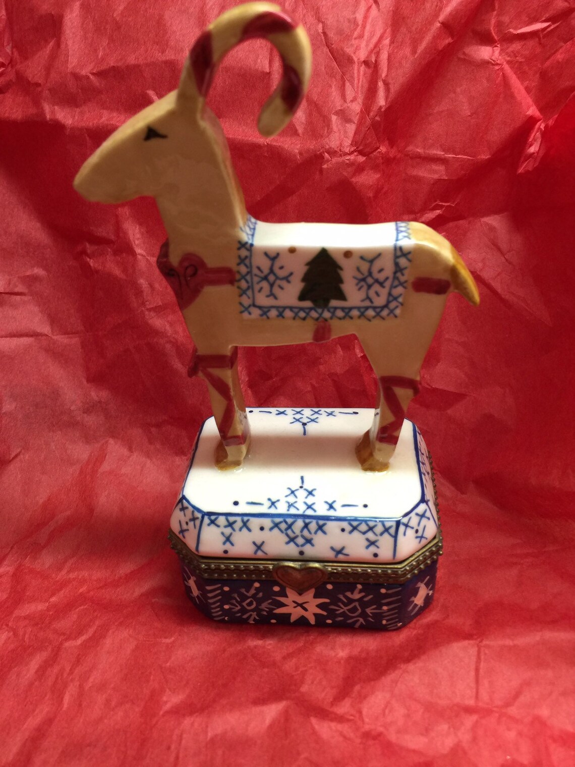 Christmas Villeroy and Boch Scandinavian Antelope Trinket Box Etsy