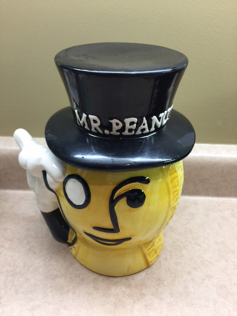 Vintage MR PEANUT COOKIE Jar Mr. Peanut Ceramic Cookie Jar Etsy