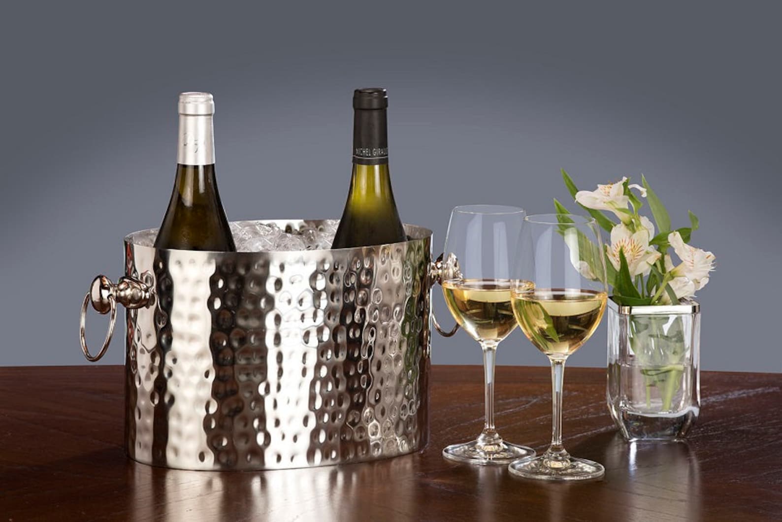 Wine Chiller & Champagne Cooler, 2bottle Handcrafted Goldbrass by