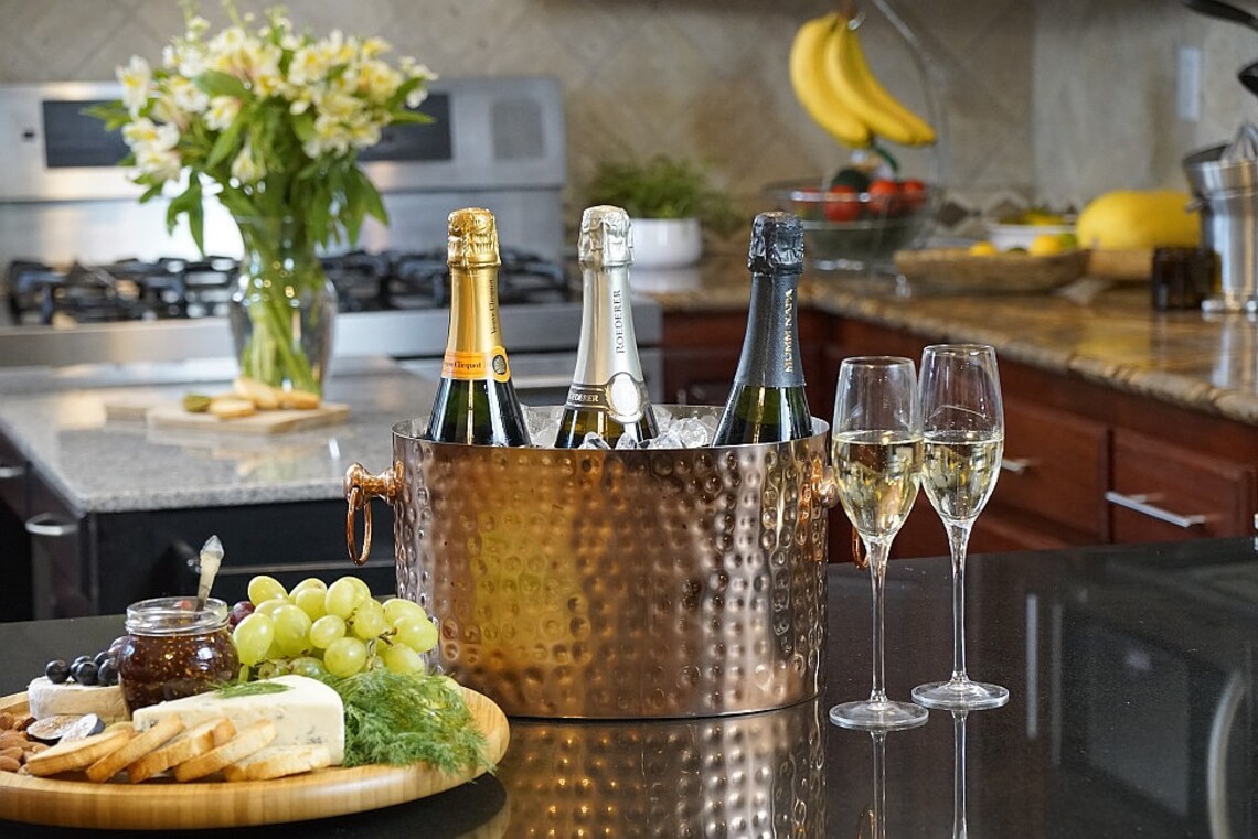 Wine Chiller & Champagne Cooler, Copper 3bottle Handcrafted by Chic