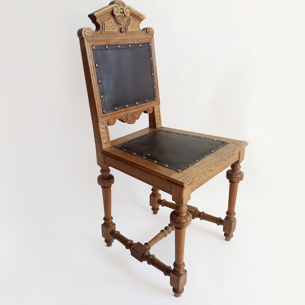 Antique Chair Oak wood / Chaises de Style 1800-1900s / Stuhl Holz Vintage