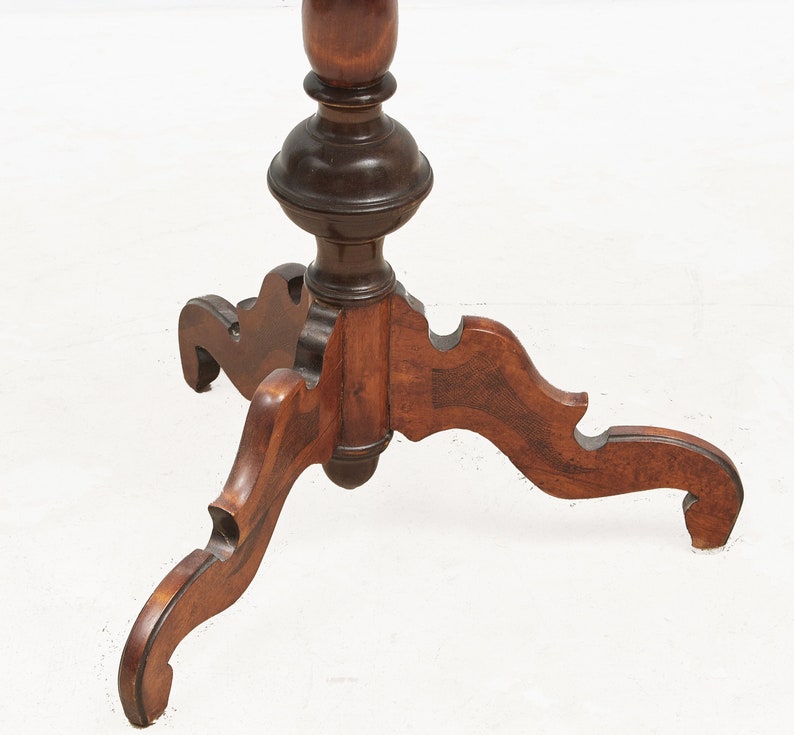 Antique side table with 2 drawers 1800s furniture wine tea sewing table image 2