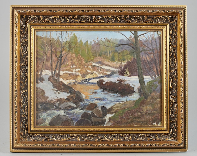 Antique Oil painting | Unidentified artist | Authentic Old Painting | Gold Frame
