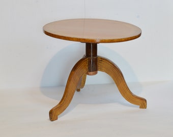 Table basse antique sur trépied remise à neuf | Petite table peinte | Piédestal pour plantes | Années 1800