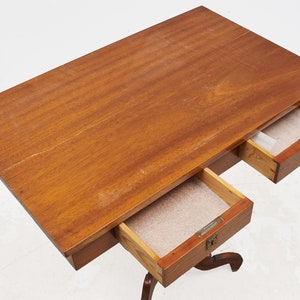 Antique side table with 2 drawers 1800s furniture wine tea sewing table image 3