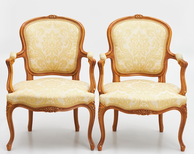 Rococo Cabriolet Armchair | French Louis XV Carved 1800-1900s | Fauteuil Chaise de Style