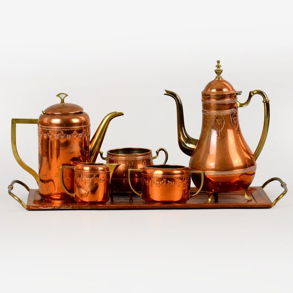 【新品】OLD MOUNTAIN ライスクッカー Copper 2個セット 銅 OH LAGERSTEDT Scandinavian Vintage Tea Coffee Service 6 Pcs | Art