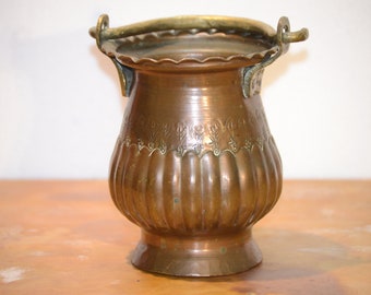 Scandinavian Antique Copper Pot | Copper Cauldron | Collectible Antique Sweden Copper Cookware