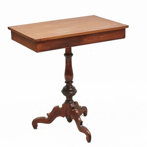 Antique side table with 2 drawers 1800s furniture wine tea sewing table image 4
