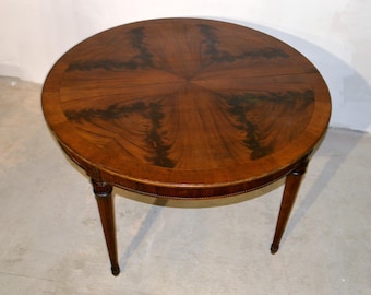 Vintage Dining Table | Gustavian Style Big Table | Round Table Extendable