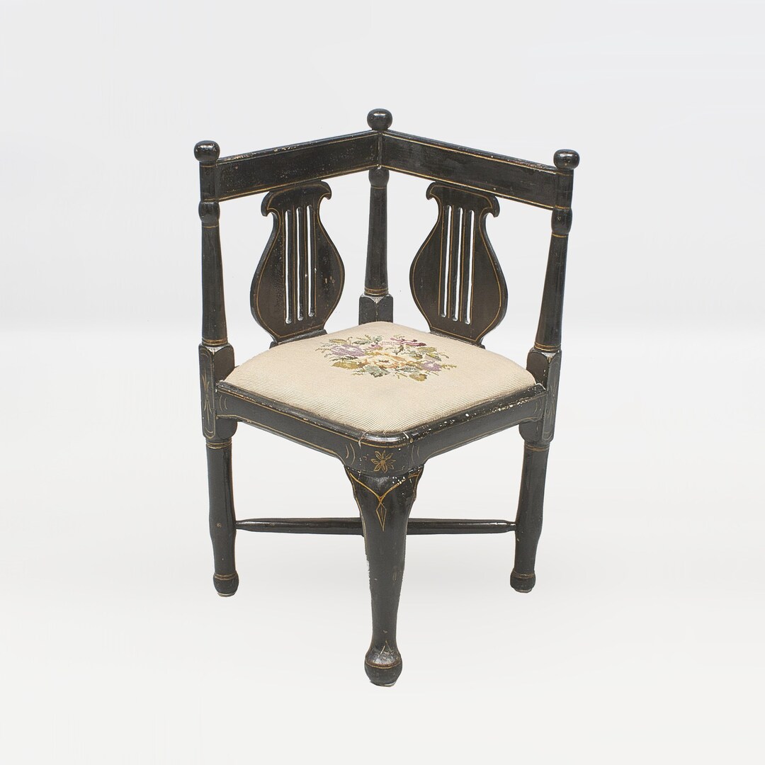 Antique Corner Chair 1800s Antiker Eckstuhl Chaise D'angle Antique High