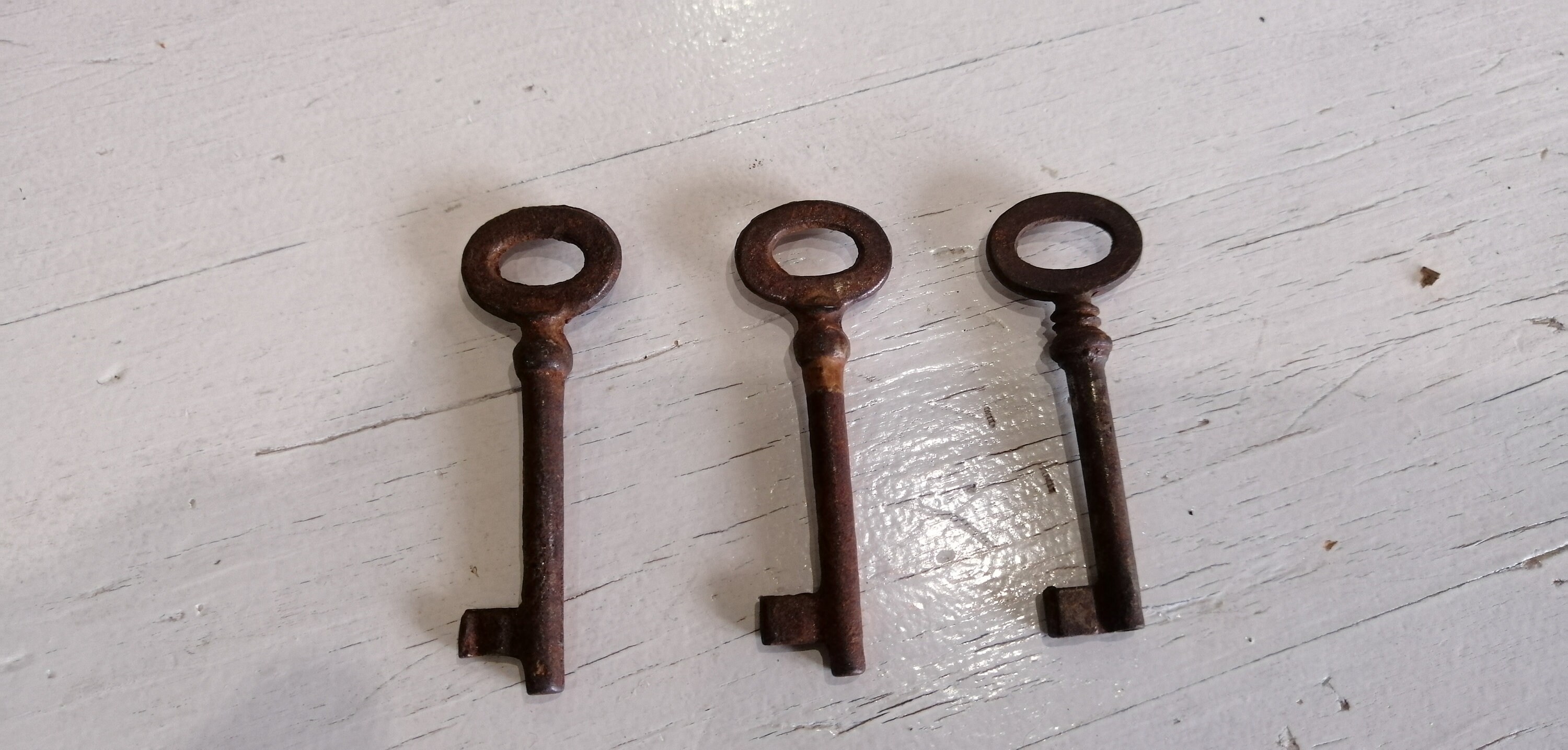 KEYS Lot 3 antique skeletal keys collectible European keys Etsy