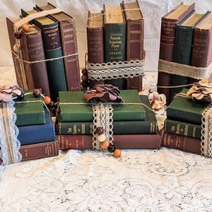 A stack of 3 Vintage books for weddings or crafting free shipping