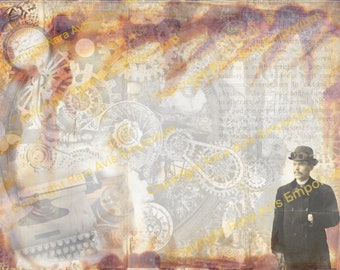 Time after Time - Steampunk digital Junk journal 14 pages