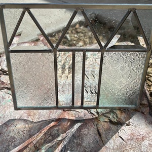 Stained glass panel with Bevels and vintage glass