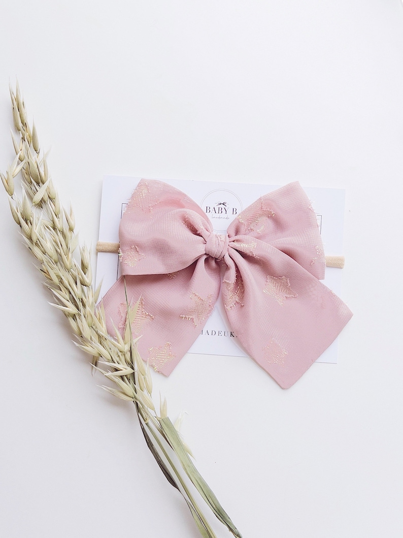 Baby Gold Star Chiffon Bow Headband Baby headband Newborn Baby girl Baby bow cake smash Newborn photographs