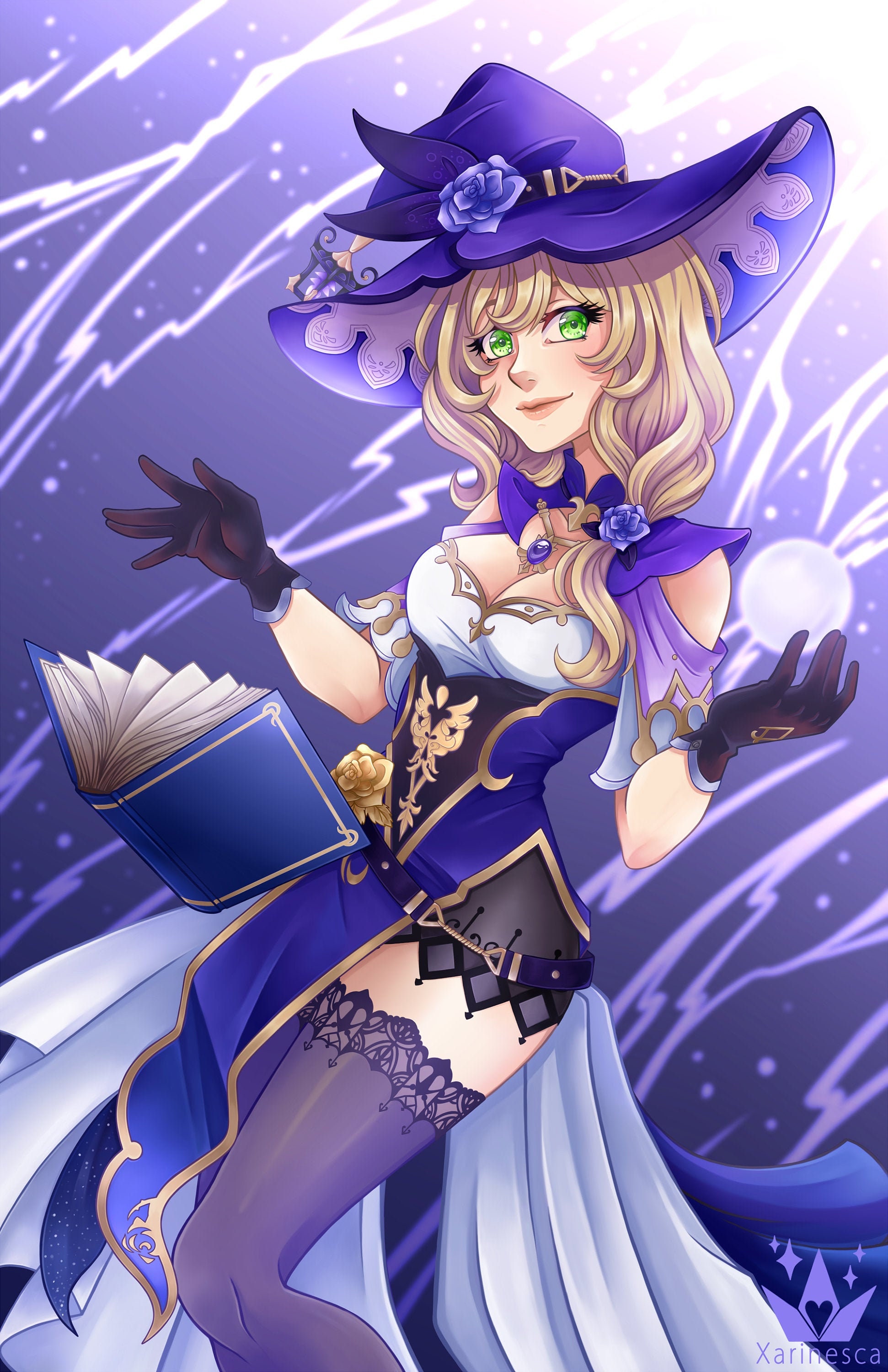 Genshin Impact Lisa // Art Print / Illustration Fanart Etsy Ireland