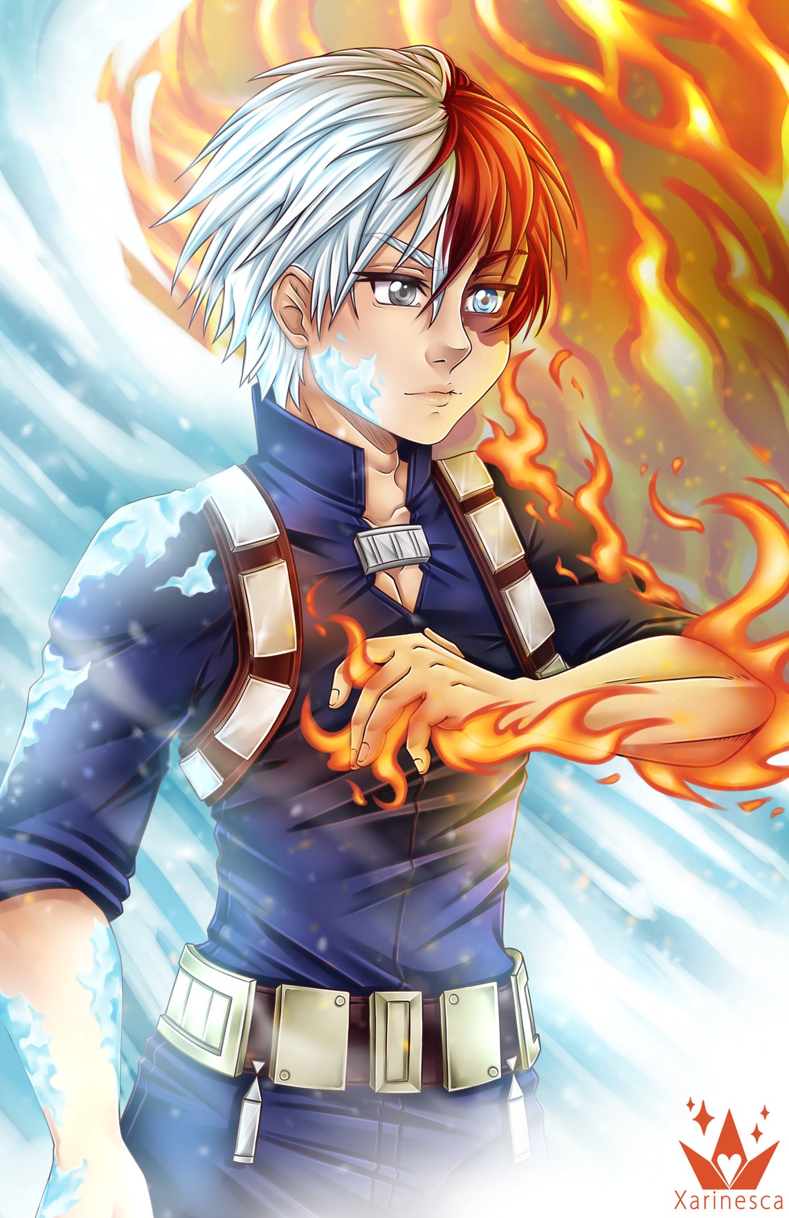 Todoroki Shoto Print / My Hero Academia Fanart | Etsy