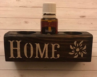 Wood Essential Oil Bottle Display