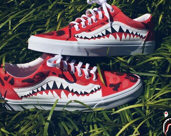 bape vans red