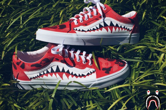 Bape hotsell vans white