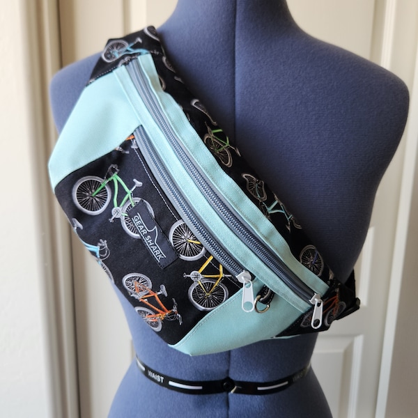 Biker Waist bag - Fanny Pack - Hip Pouch - Bum Bag - Bicycles