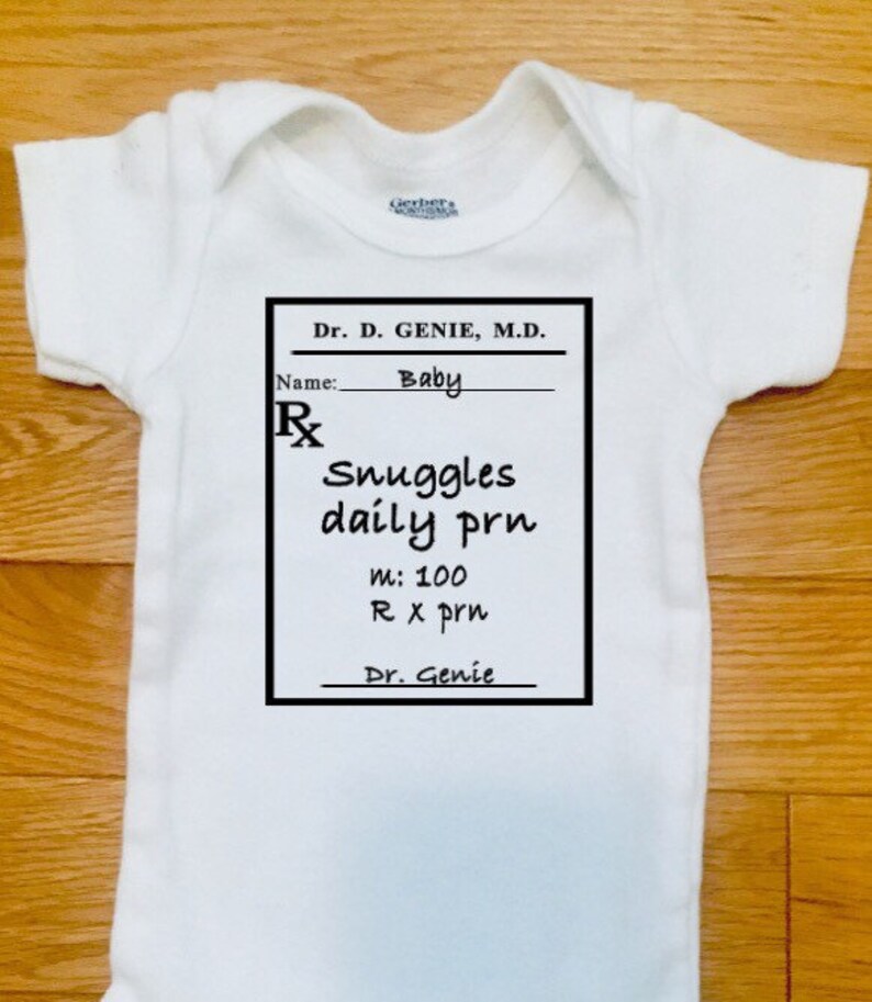 Personalised Prescription Baby Onesie for Doctor Pharmacist Etsy