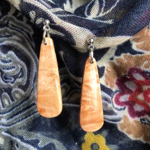 Maple Burl Drip Earrings