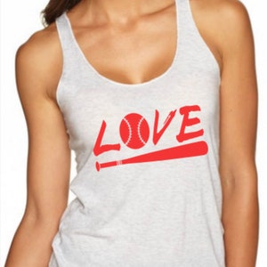 Love Baseball Tank Top - Baseball Mom - I Love Baseball - Summer Tank - Fun Tank - Sports Tank - Baseball Game