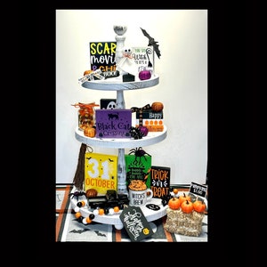 Halloween Tier Tray Decor - Tiered Tray Decor - Halloween Tiered Tray - Fall Tiered Tray - Halloween Decorations - Halloween Decor