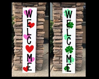 Kombischild Valentinstag - St. Patrick's Day Schild - Doppelseitig - Valentinstag St. Patrick's Day Kombischild - St. Patty's Day Schild