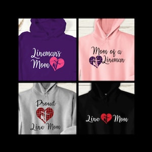 Line Mom Hoodie - Linemans Mom Hoodie - Proud Line Mom - Line Mom shirt - Linemans Mom shirt - Lineman - Line Life - Line Family