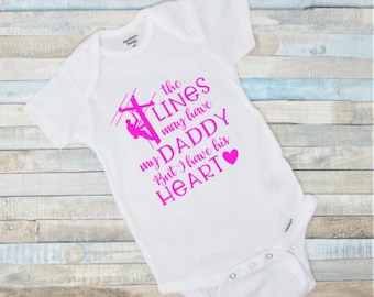Lineman Baby Bodysuit-Father's Day-Baby Shower Gift-Future Lineman-Lineman’s Baby-Lineman Daddy-The Lines May Have My Daddy